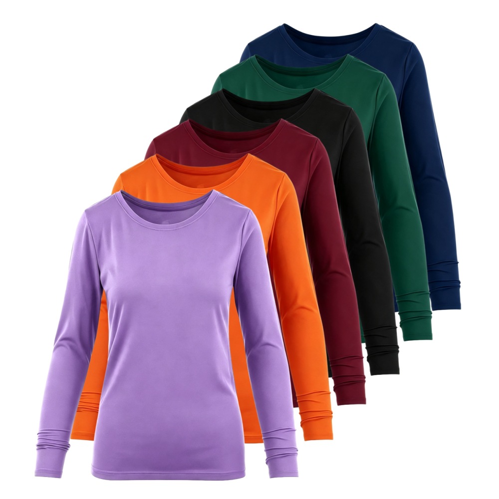 Undershirt Crew Neck - เสื้อซับในคอวีแขนยาว, เสื้อชั้นในทางการแพทย์, ชุดทำงานสำหรับบุคลากรทางการแพทย์ในฤดูใบไม้ร่วงและฤดูหนาว