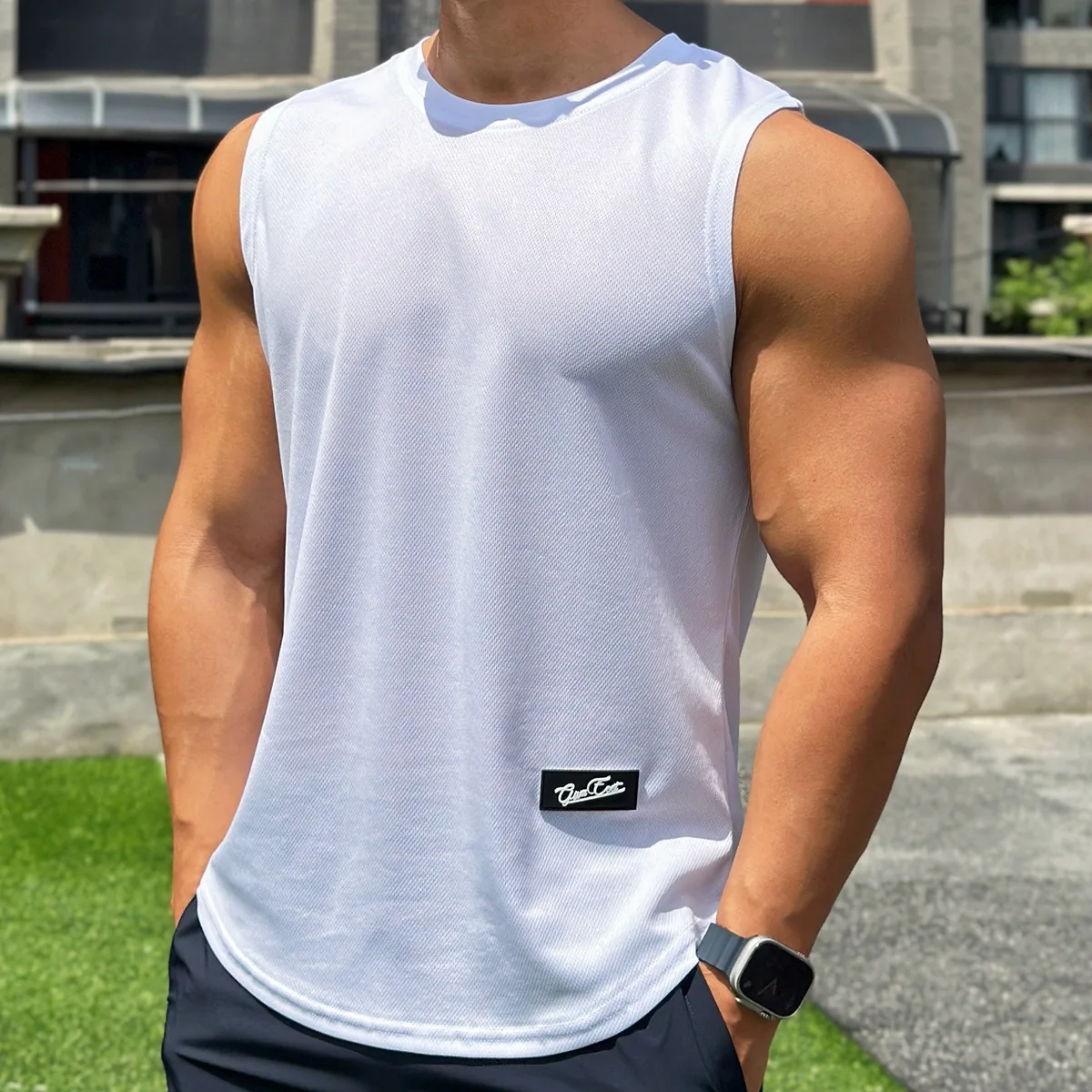 Undershirt Crew Neck - 2025 ฤดูร้อนใหม่ผู้ชาย Tank Top Pullover รอบคอตาข่ายด้านล่างเสื้อกีฬาฟิตเนส