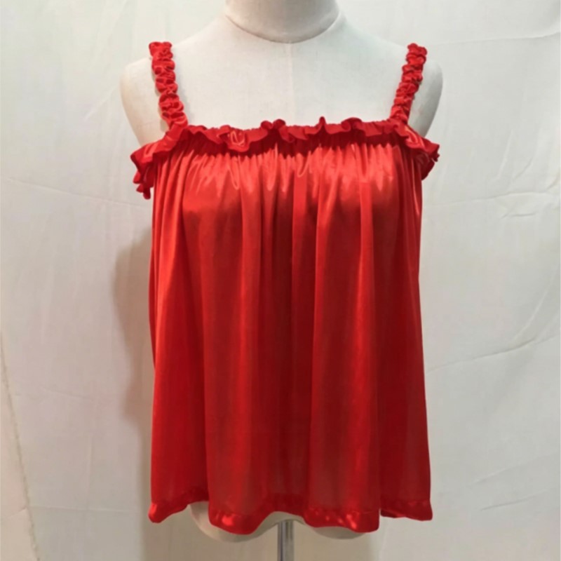 เสื้อกล้ามสายเดี่ยวผ้าซาตินเนื - Suspender Tank Top บทวิจารณ์และราคา